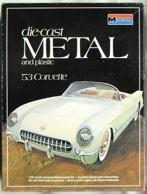 Monogram 1/24 1953 Chevrolet Corvette With Metal Body, 6100 plastic model kit